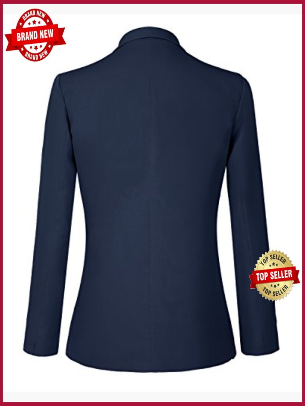 Open Front Blazer Long Sleeve Business Jacket Work Office Professional - Picture 3 of 6